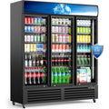Friwest Commercial Beverage Refrigerator 56 Cu Ft, Commercial Display Fridge with Glass Door, Upright Merchandiser Refrigerator Cooler with Front LED Light for Stores, Restaurant