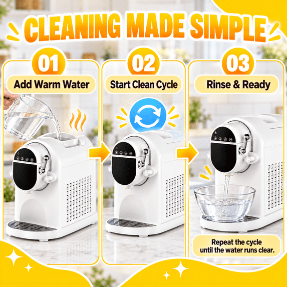 Friwest 1.5 QT Soft Serve Ice Cream Machine, Built-In Compressor, No Pre-Freezing, 10-Level Adjustable Hardness, Self-Cleaning, 30-40 Min, Soft Serve Ice Cream Maker for Home, White