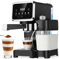 Friwest Espresso Machine 20 Bar, Super Compact Espresso Maker with Touch Screen, Professional Coffee Machine, Automatic Milk Frother for Cappuccino