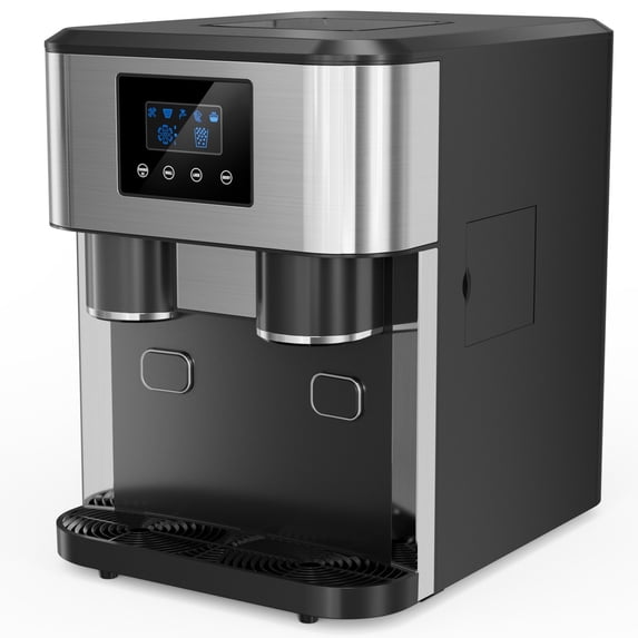 Friwest 3 In 1 Countertop Ice Maker Water Dispenser, Bullet Ice, Crushed Ice & Cold Water, 33Lbs/24H, SelfCleaning, Dual Water Fill, Compact for Home Kitchen Party RV