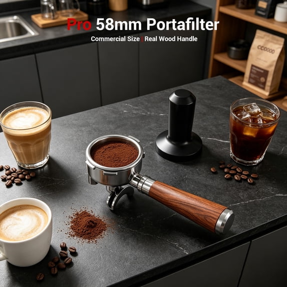 Friwest Espresso Machine with Grinder, 20 Bar Semi-Automatic Coffee Maker with Dual Boiler, 58mm Portafilter, PID Temperature Control, Steam Wand & 2.5L Water Tank, Stainless Steel