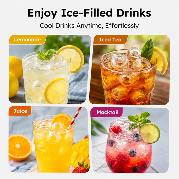 Friwest Countertop Ice Maker, 26 lbs/24H Portable Ice Machine, 9 Bullet Ice Cubes in 6 Min, Self-Cleaning Ice Maker for Kitchen, Home, Office & RV, Black
